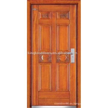 Puerta Exterior madera acero (JKD-235) para el diseño de la puerta blindada de China Top 10 marca puerta